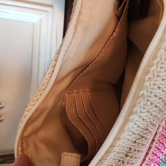 The Sak Hand-Crochet Carry-All Woven Summer Rainbow Purse - Picture 4 of 5